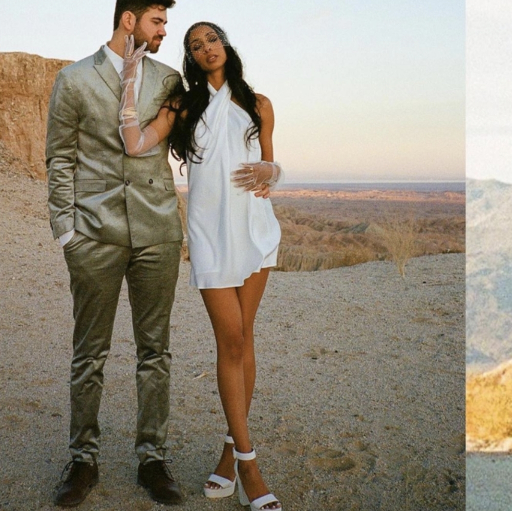 Show Me Your Mumu Jasmine Halter Mini Women's Large White Satin Z